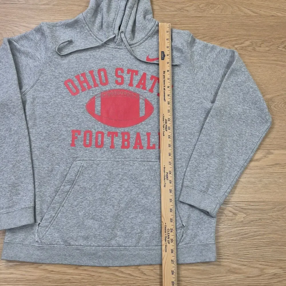 Ohio State Buckeyes Hoodie Mens L NCAA Football Nike Pullover Blended Fabric